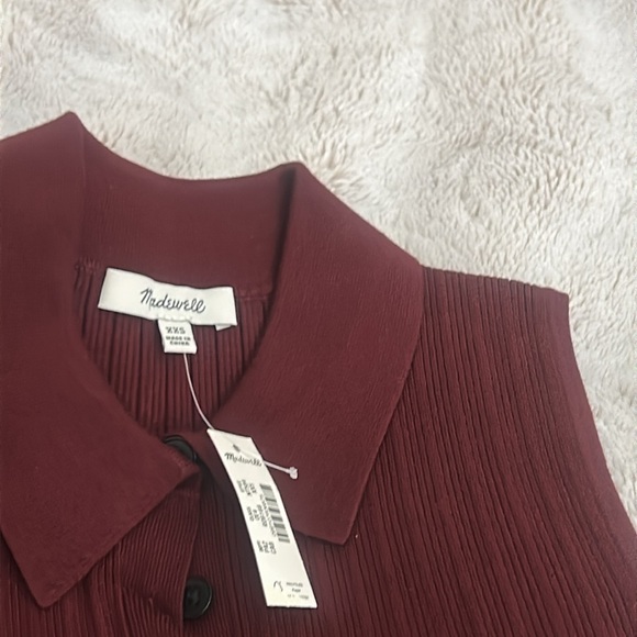 NWT Madewell The Signature Knit Button-Front Vest - Picture 6 of 8